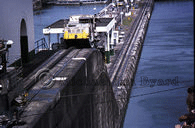 Entering the last lock at Panama